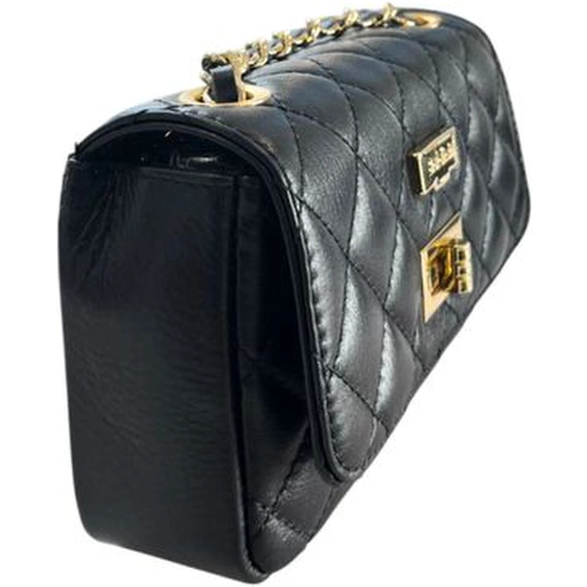 Black Cowhide Crossbody Bag