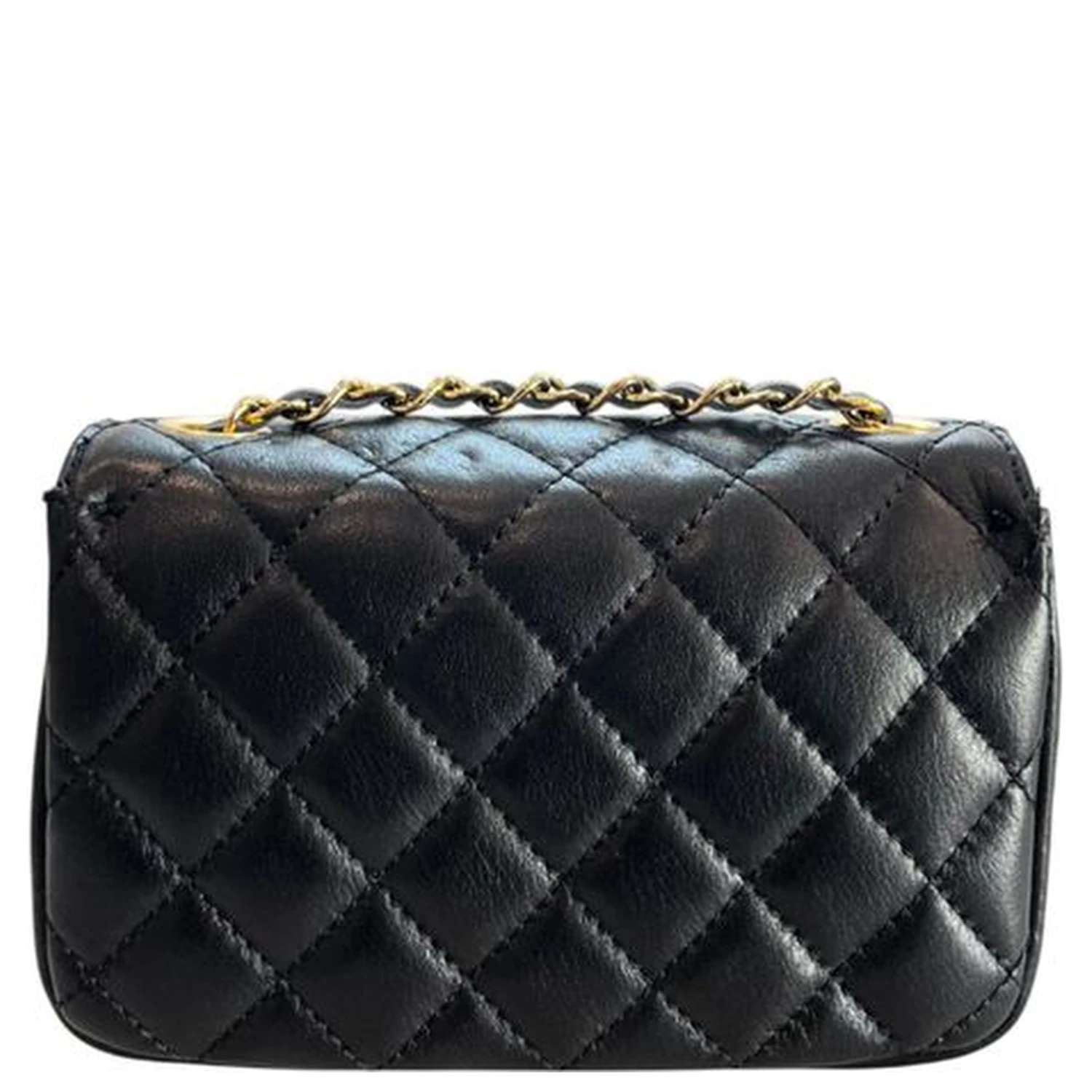 Black Cowhide Crossbody Bag