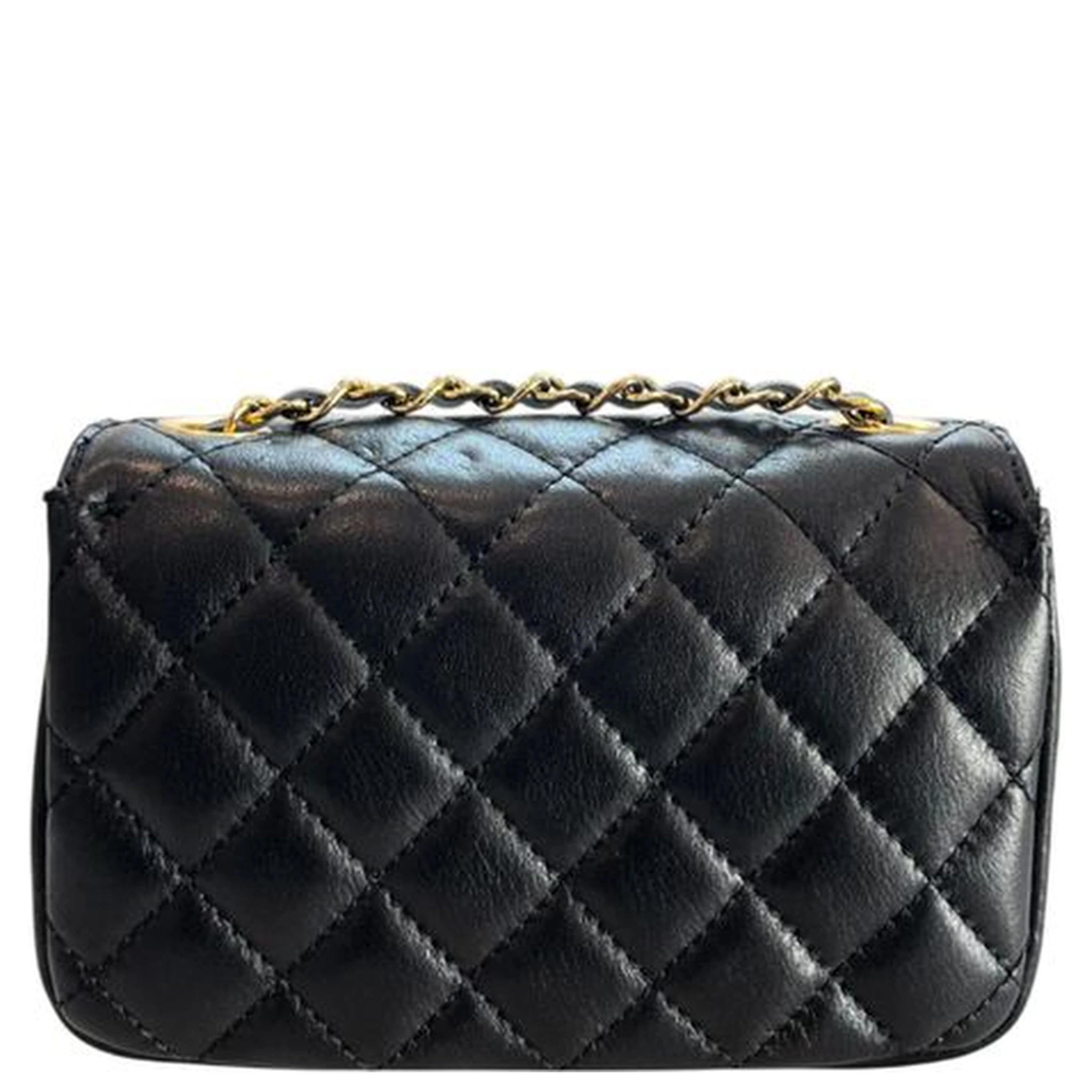 Black Cowhide Crossbody Bag