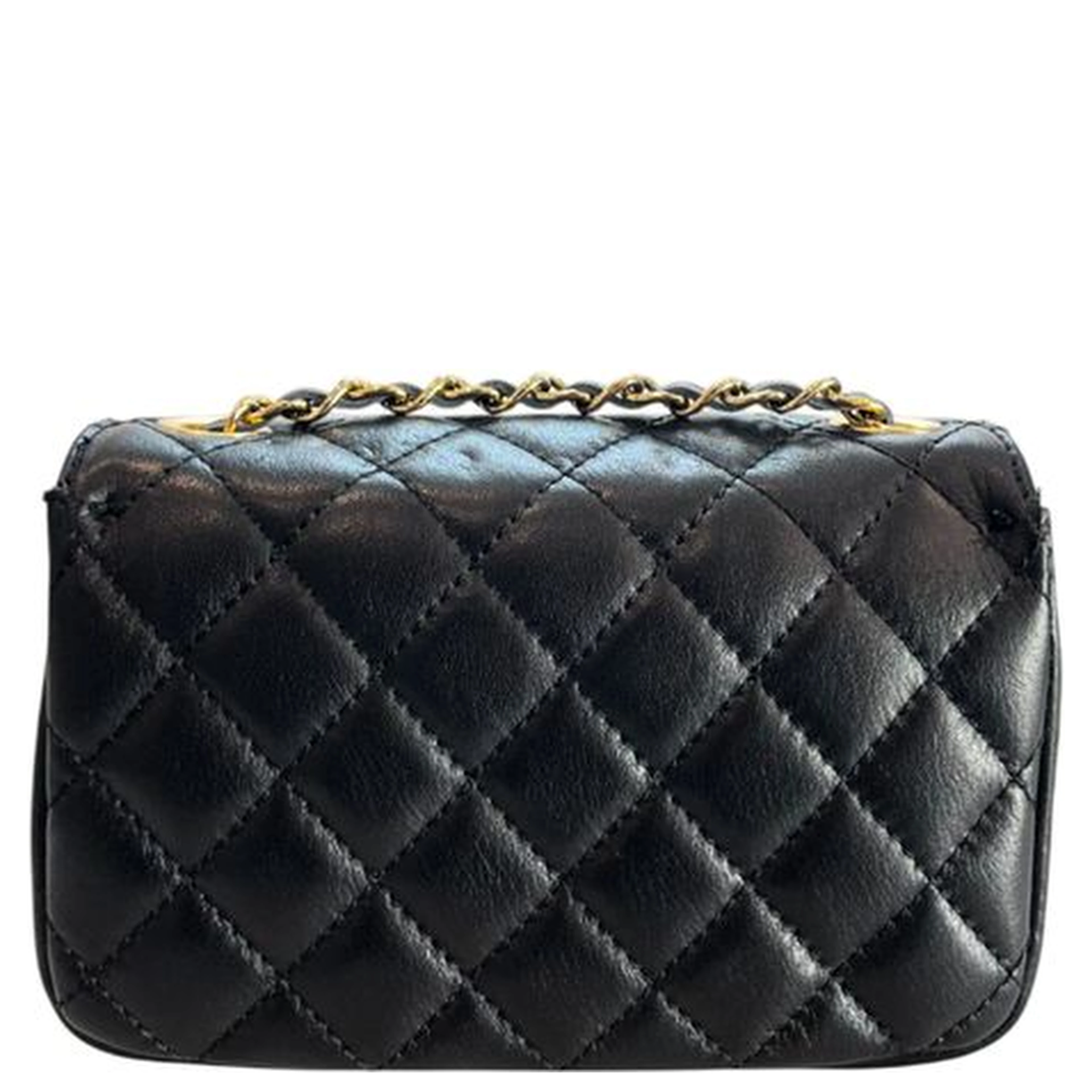 Black Cowhide Crossbody Bag