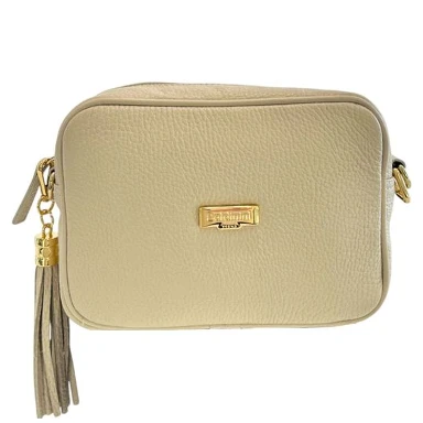 Beige Cowhide Crossbody Bag