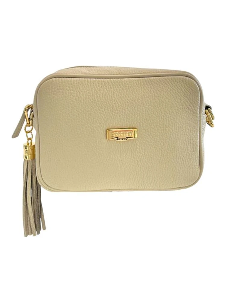 Beige Cowhide Crossbody Bag