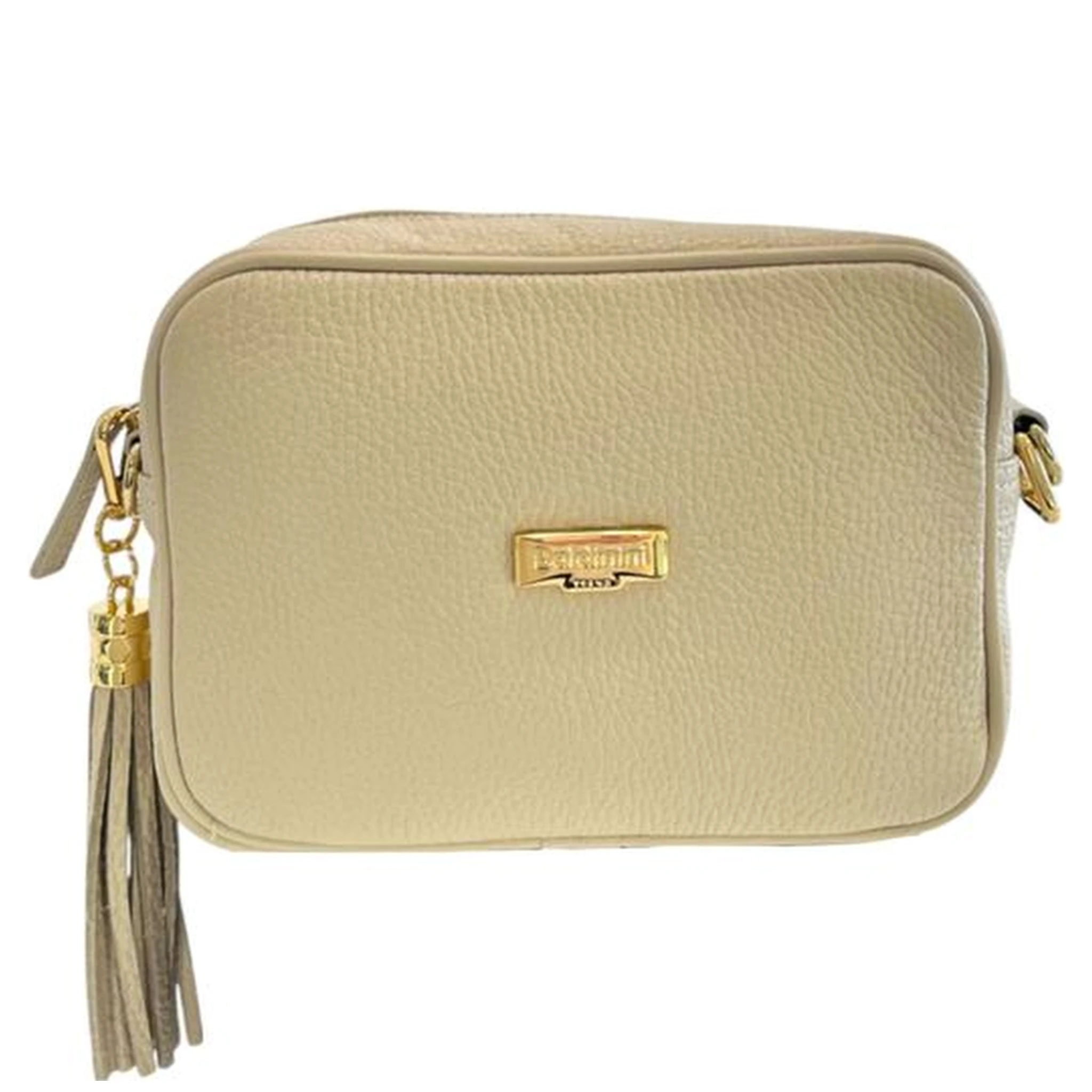 Beige Cowhide Crossbody Bag