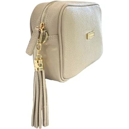 Beige Cowhide Crossbody Bag