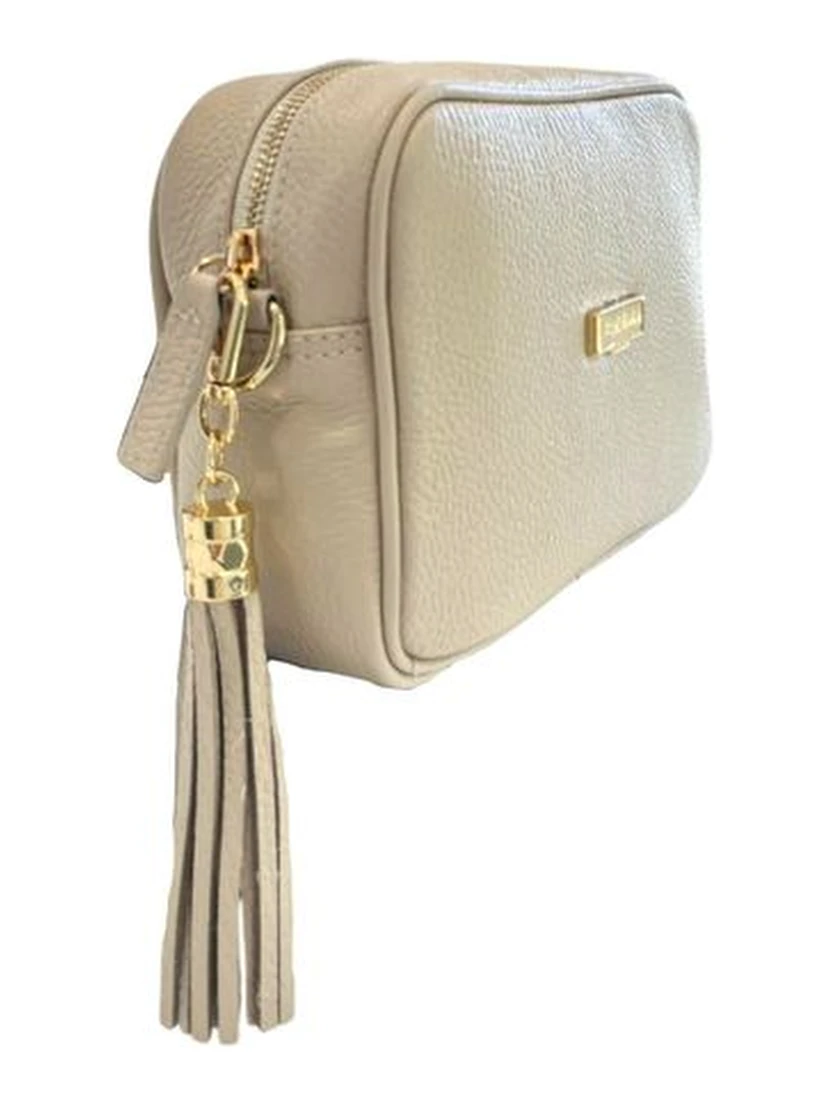 Beige Cowhide Crossbody Bag