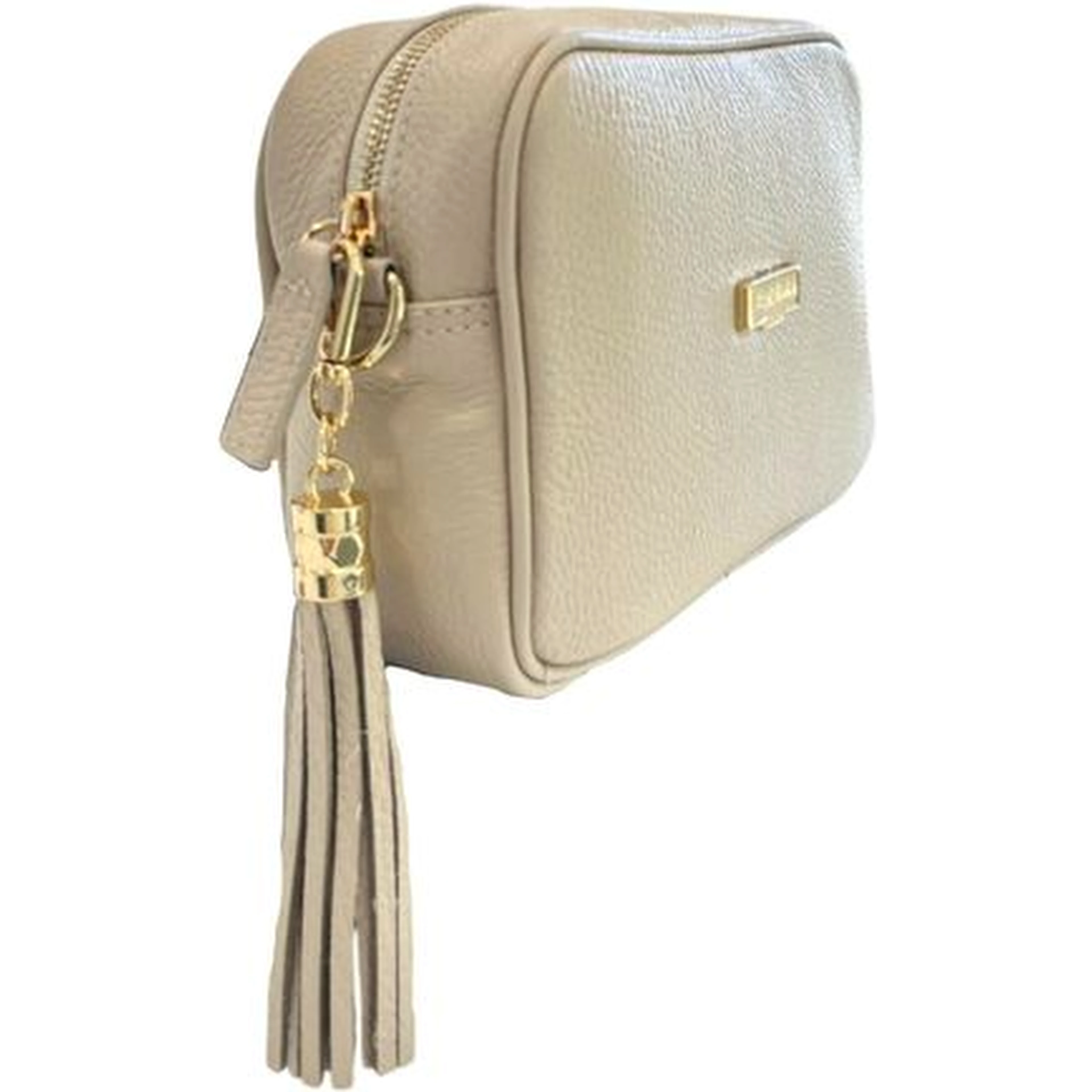 Beige Cowhide Crossbody Bag