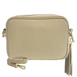 Beige Cowhide Crossbody Bag