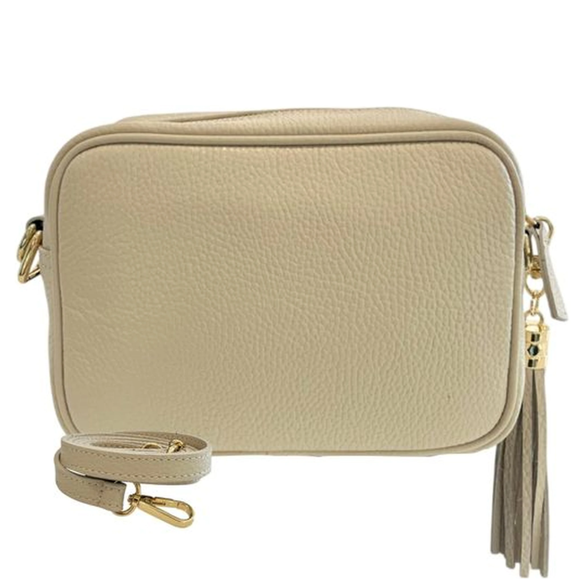 Beige Cowhide Crossbody Bag