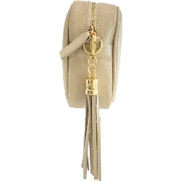 Beige Cowhide Crossbody Bag