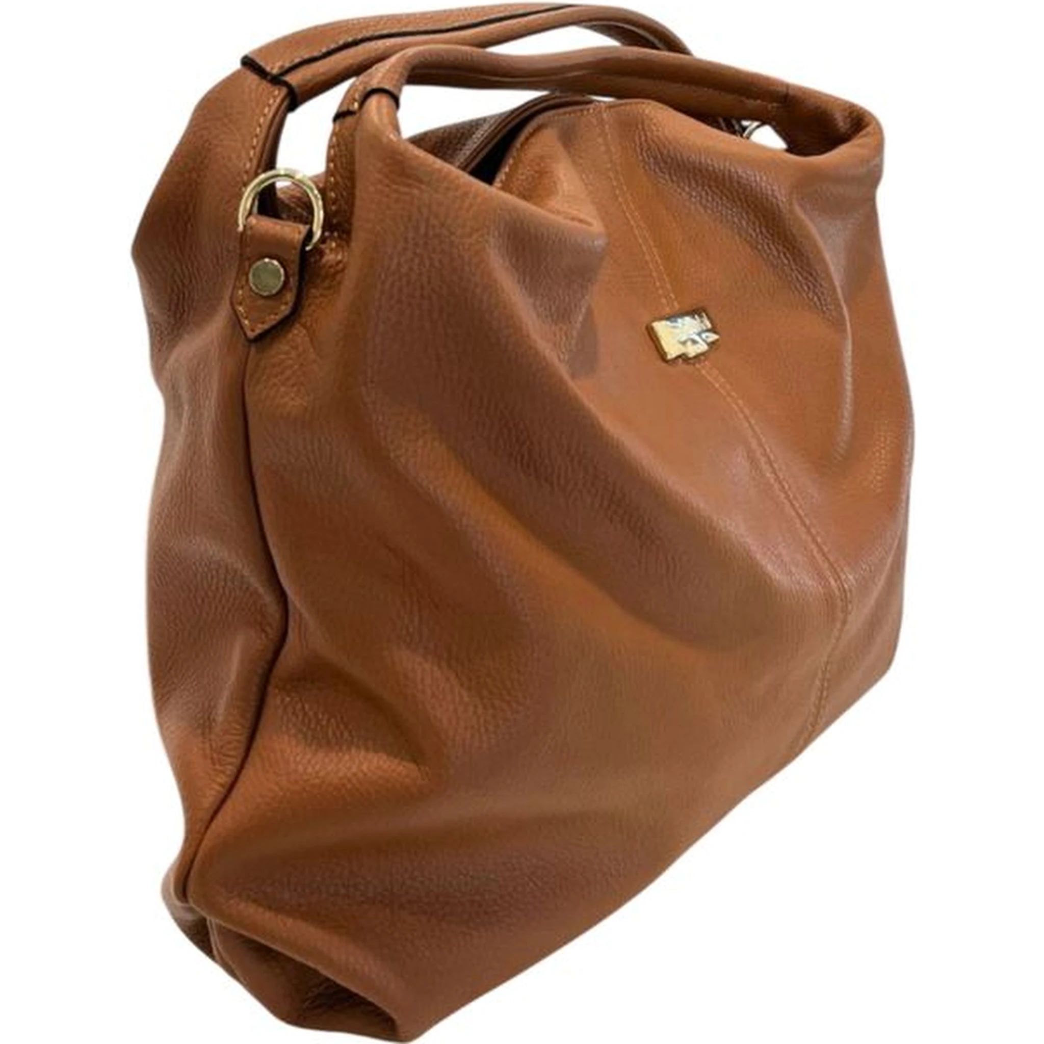 Brown Cowhide Shoulder Bag