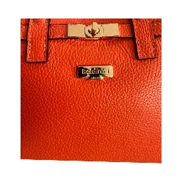 Orange Cowhide Shoulder Bag