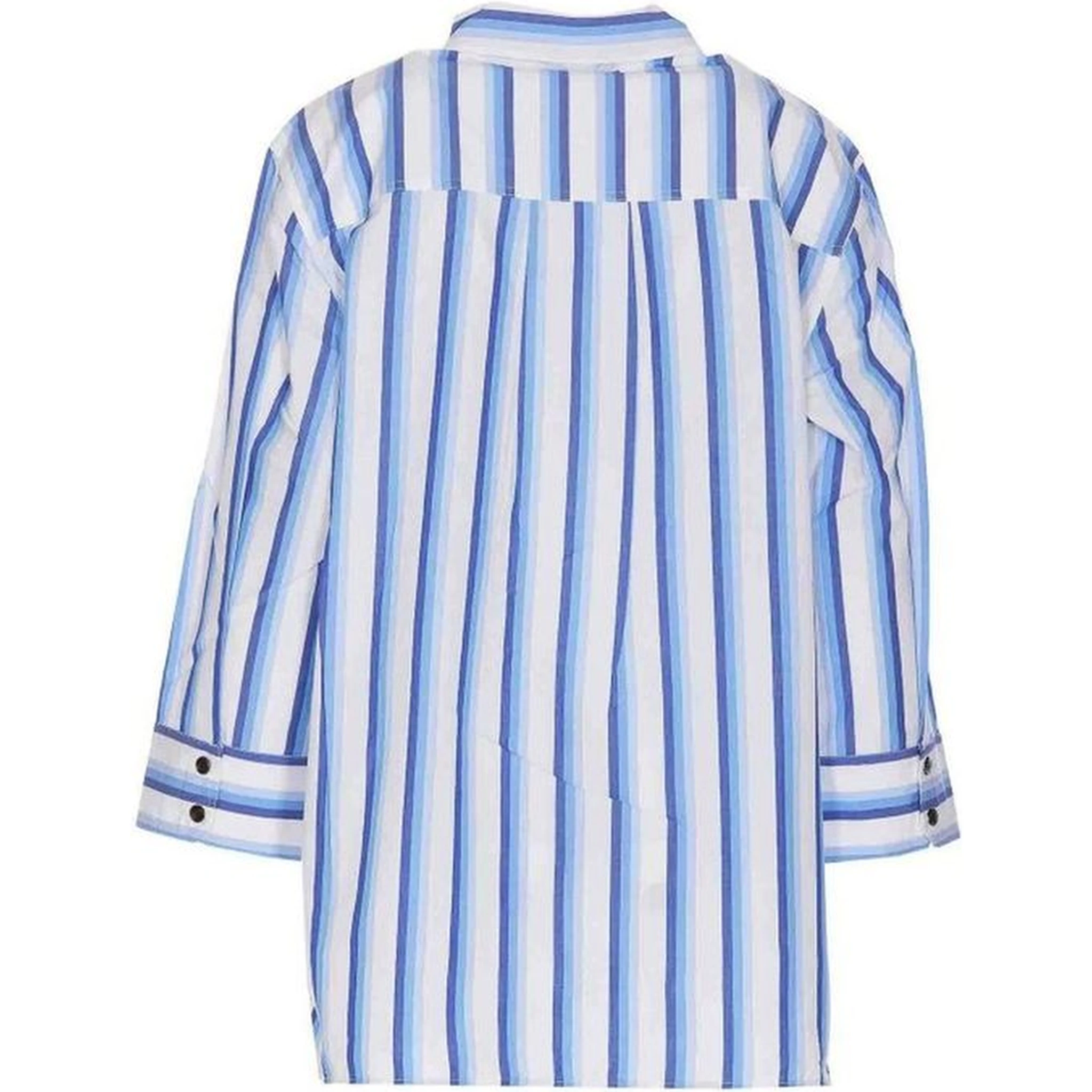 قميص قطني أزرق بنقشة