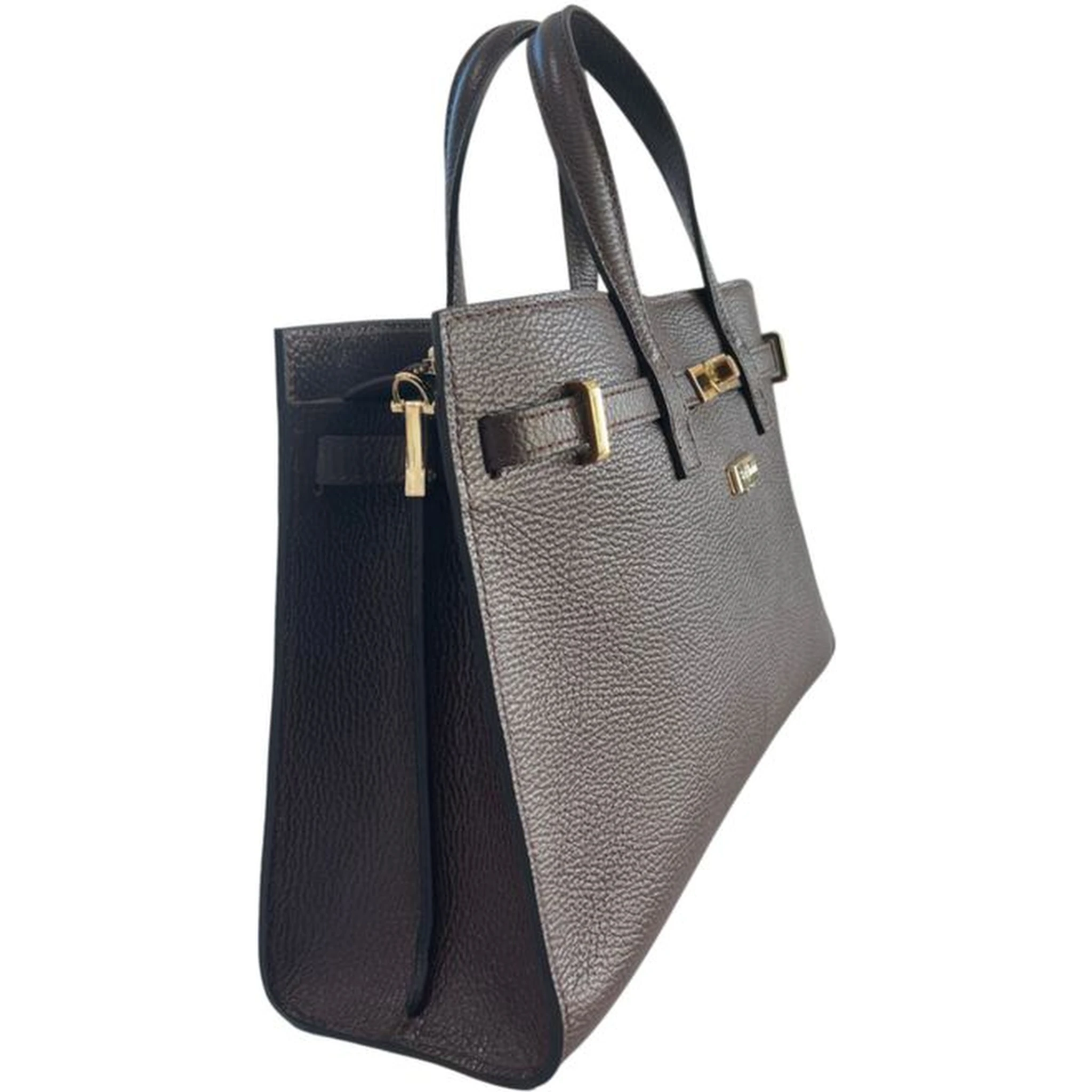 Brown Cowhide Shoulder Bag