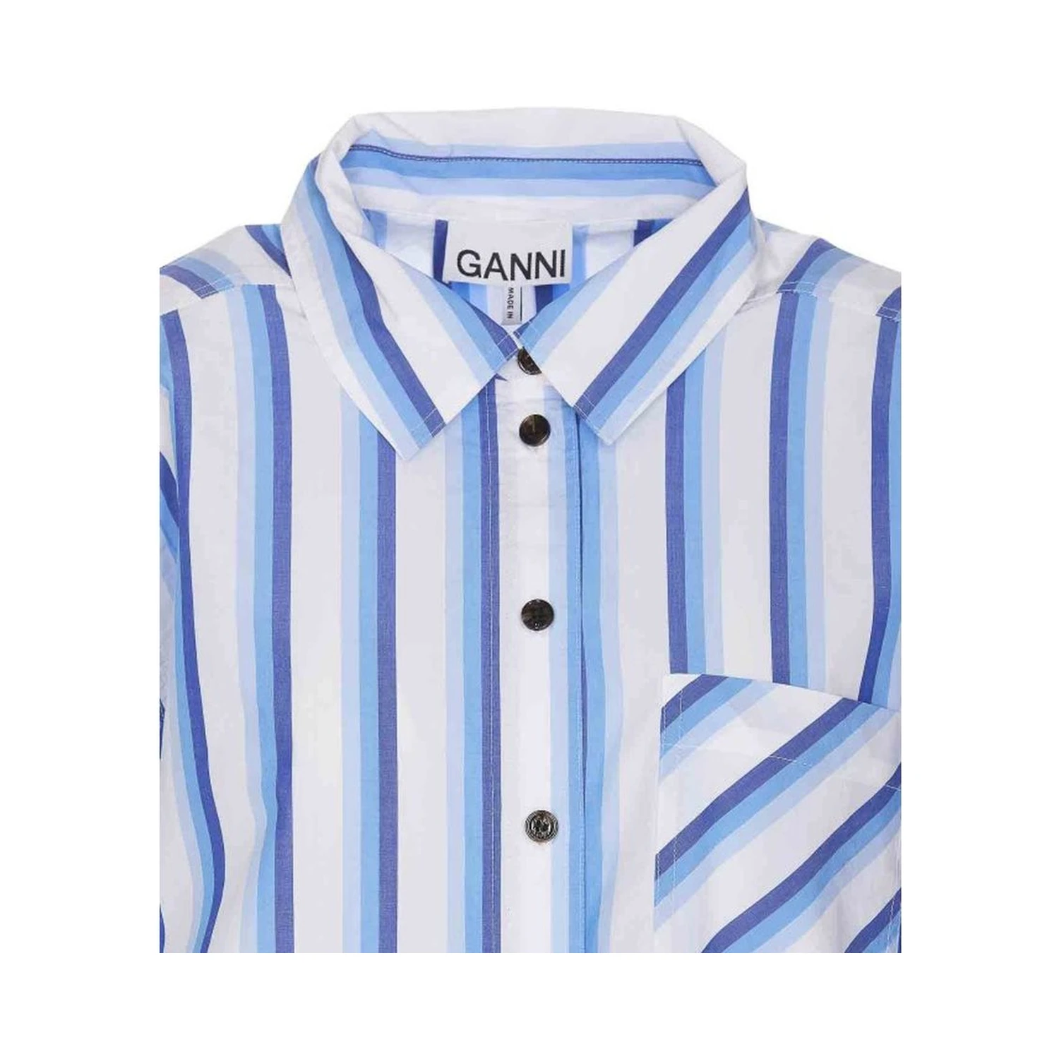 Blue Cotton Pattern Shirt