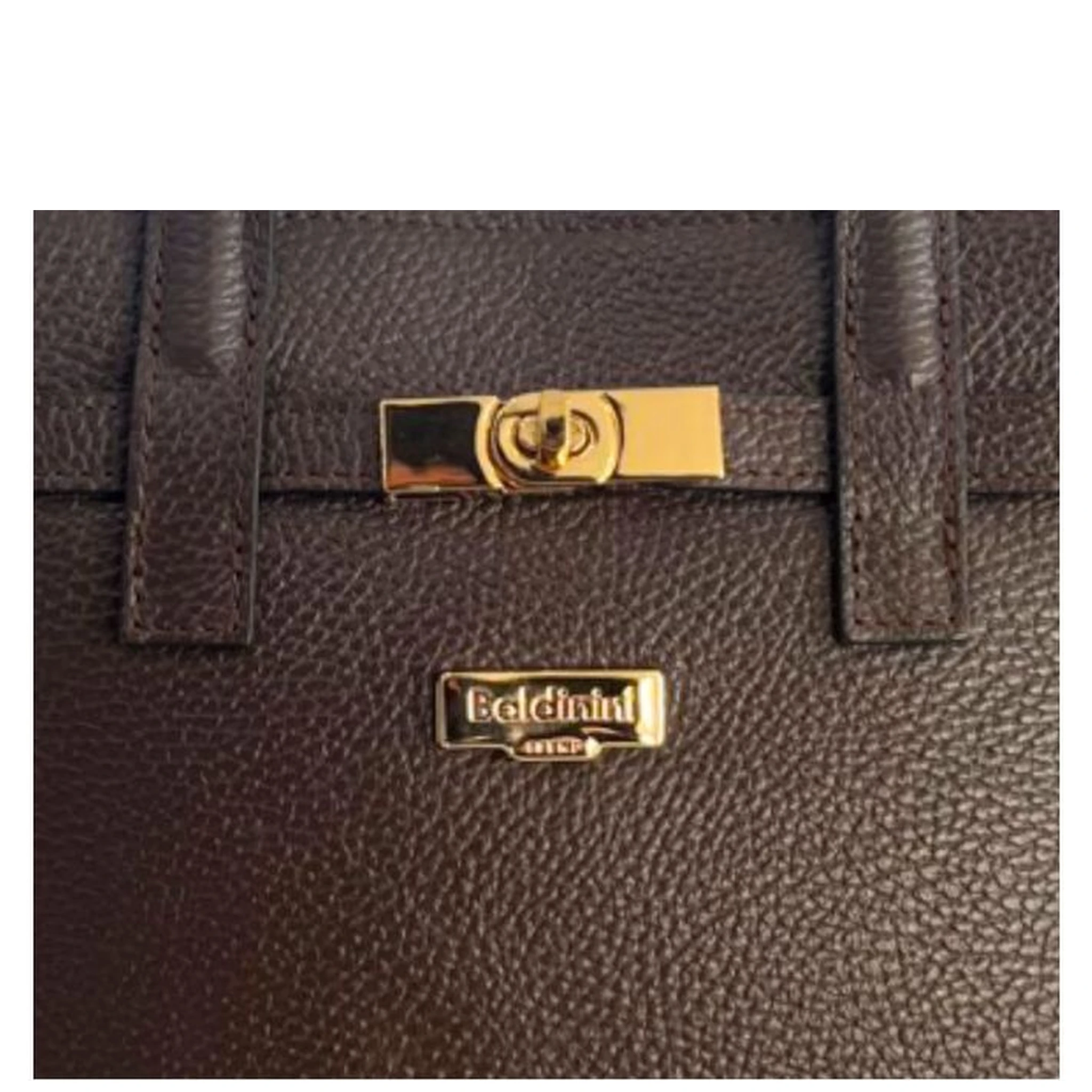 Brown Cowhide Shoulder Bag