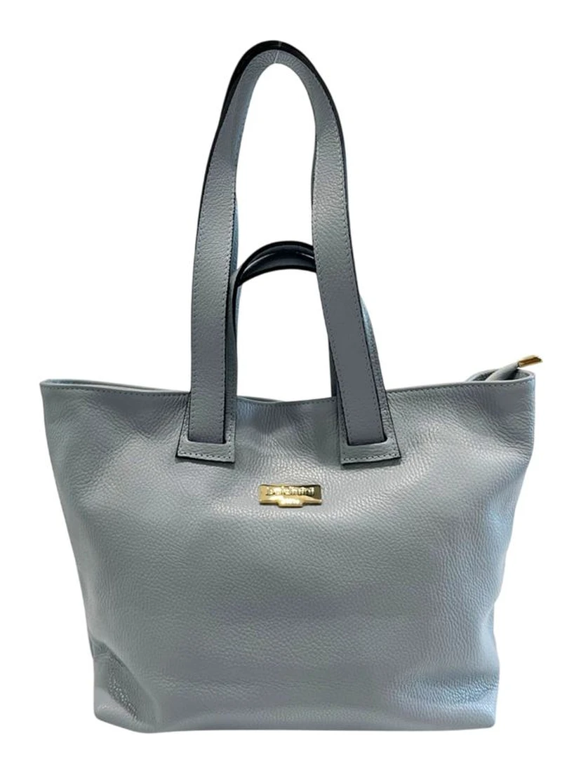 Blue Cowhide Clutch Bag