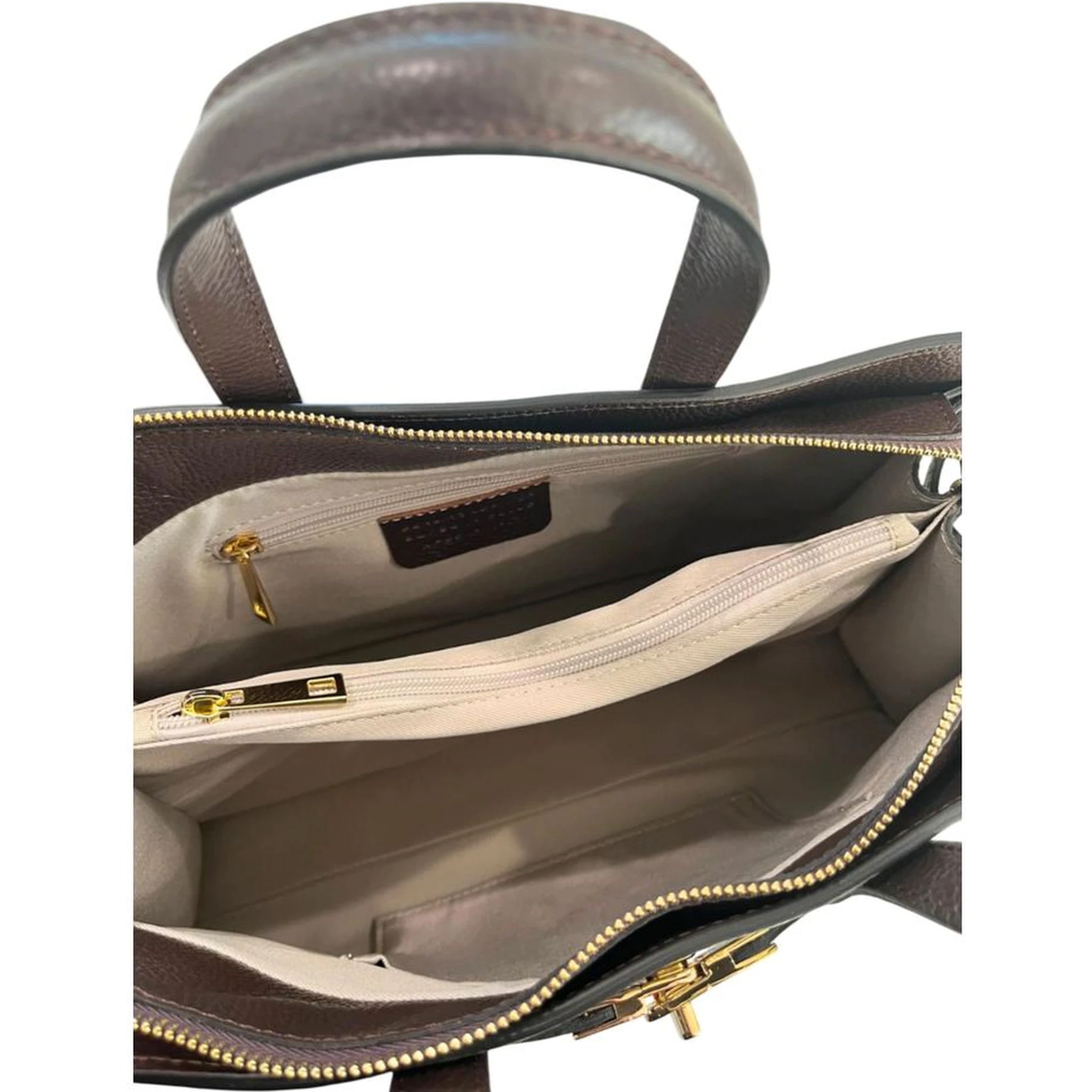 Brown Cowhide Shoulder Bag