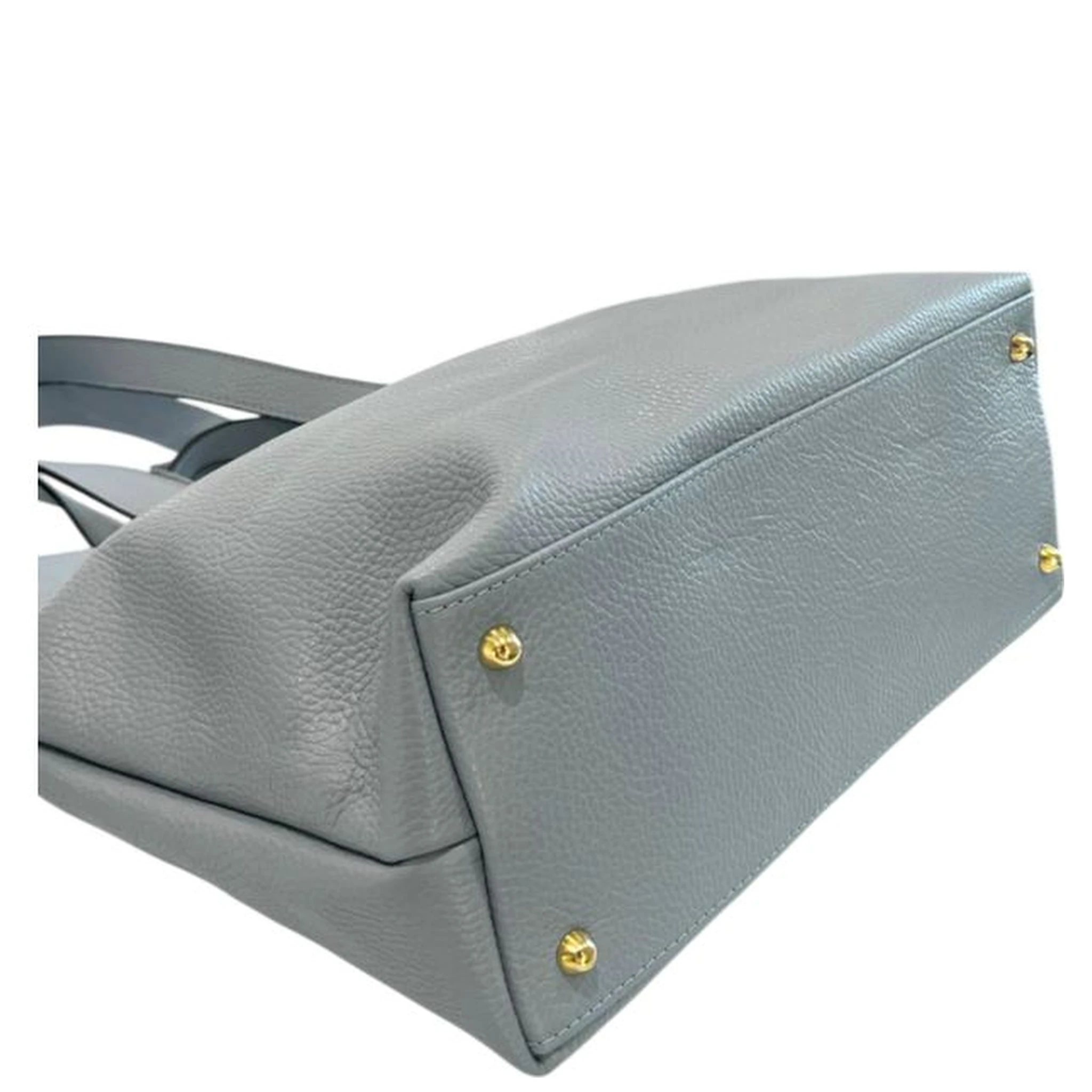 Blue Cowhide Clutch Bag