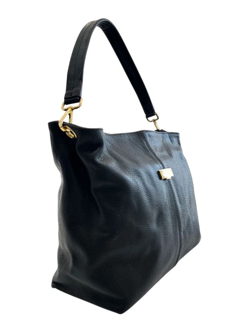 Black Cowhide Clutch Bag