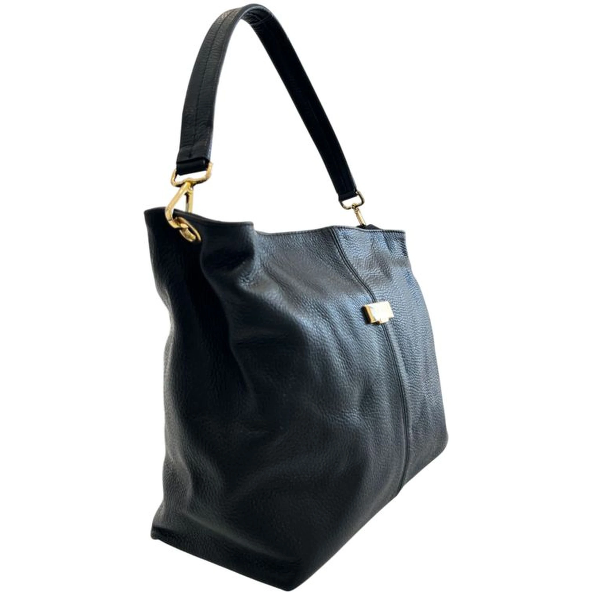 Black Cowhide Clutch Bag