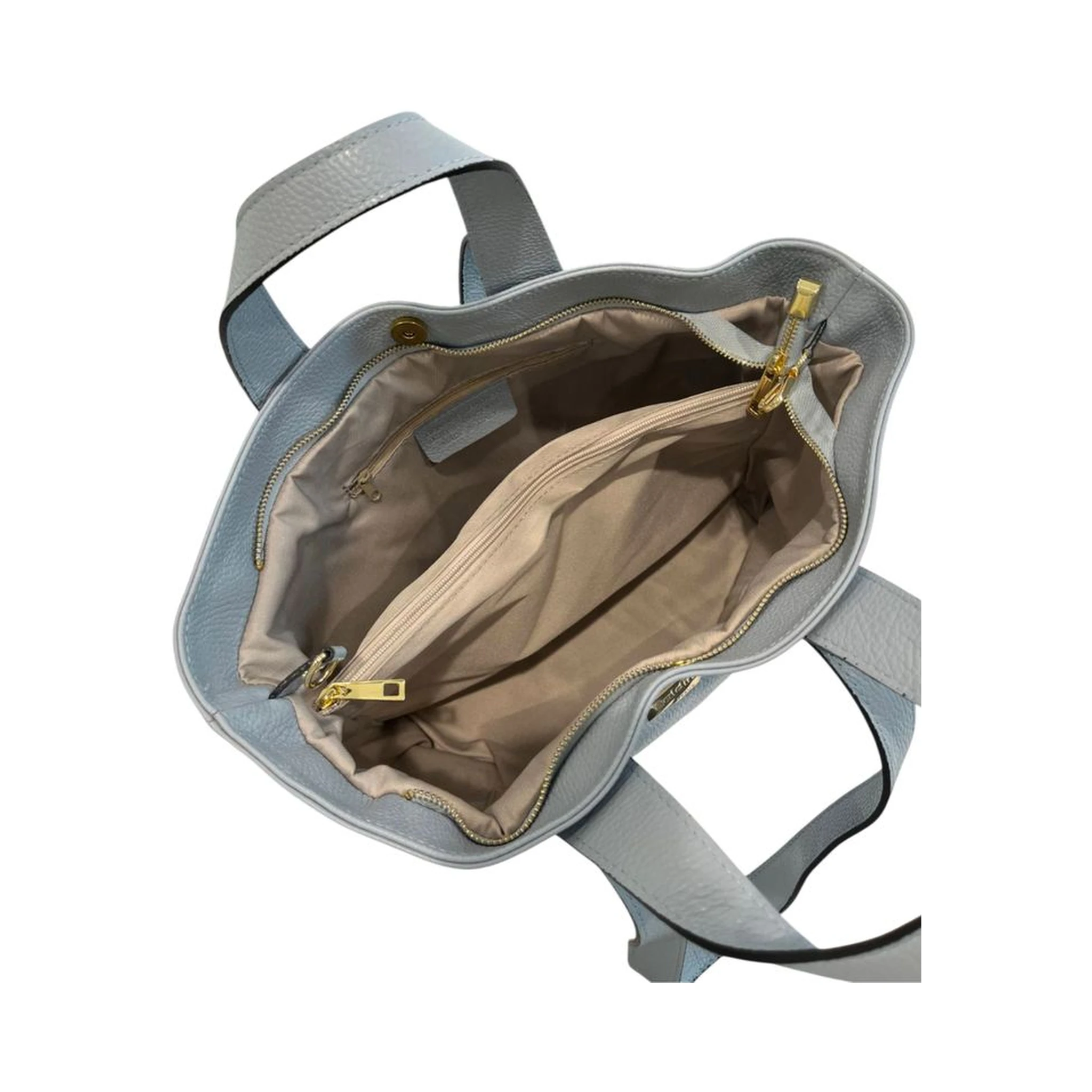 Blue Cowhide Clutch Bag