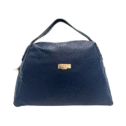Blue Cowhide Clutch Bag