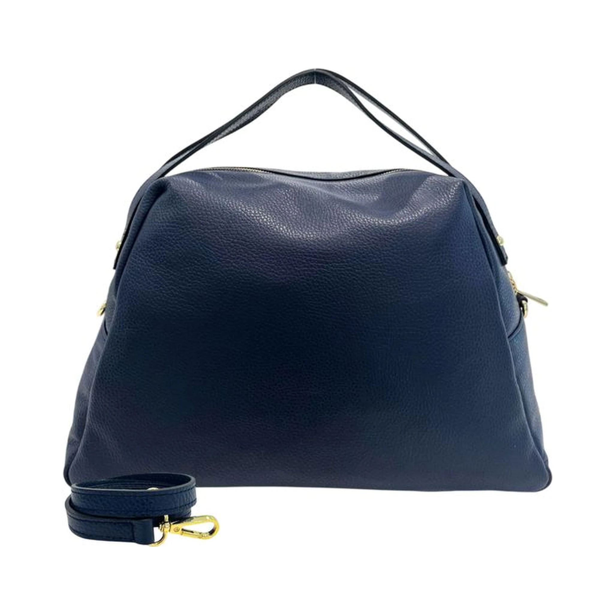 Blue Cowhide Clutch Bag