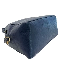 Blue Cowhide Clutch Bag
