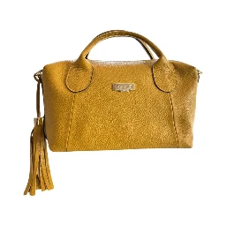 Bicolor Cowhide Shoulder Bag