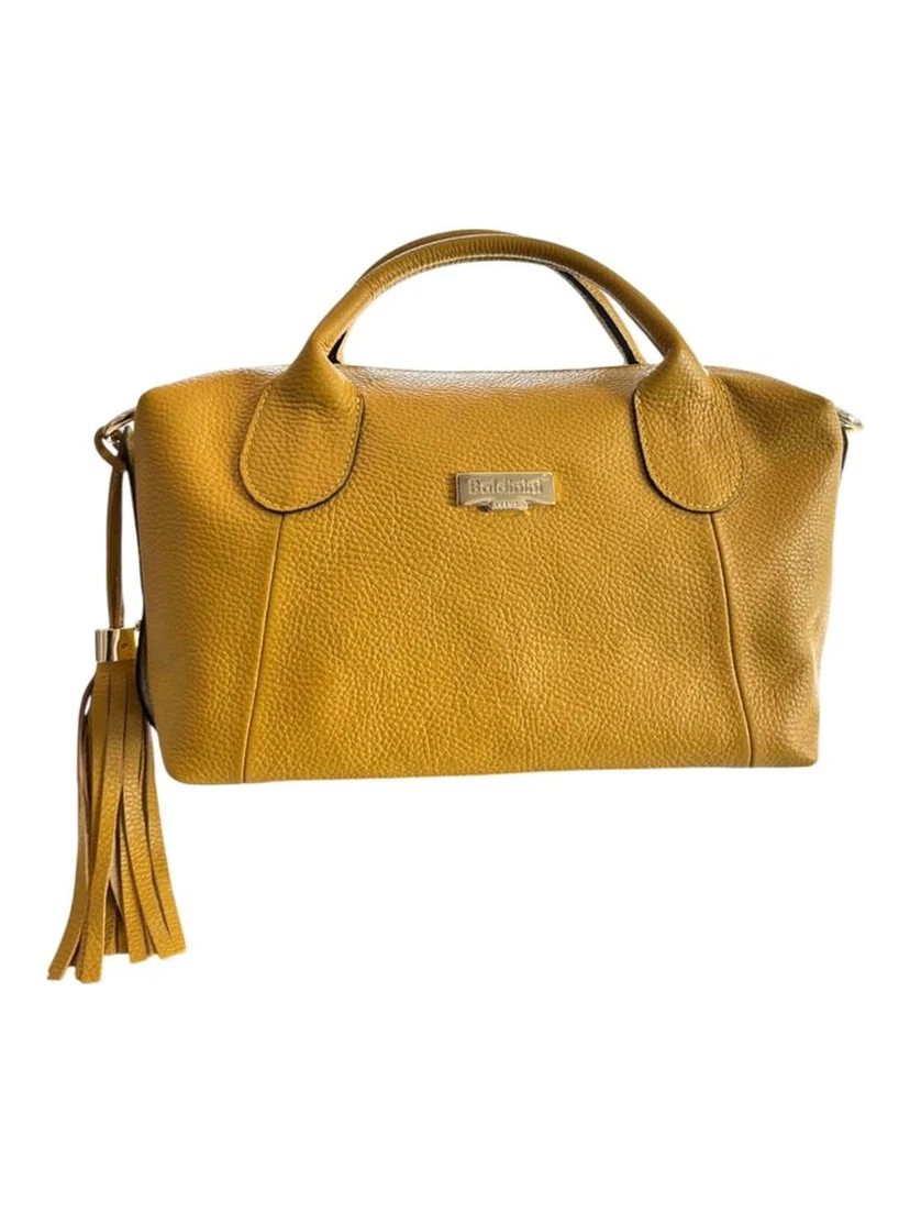 Bicolor Cowhide Shoulder Bag