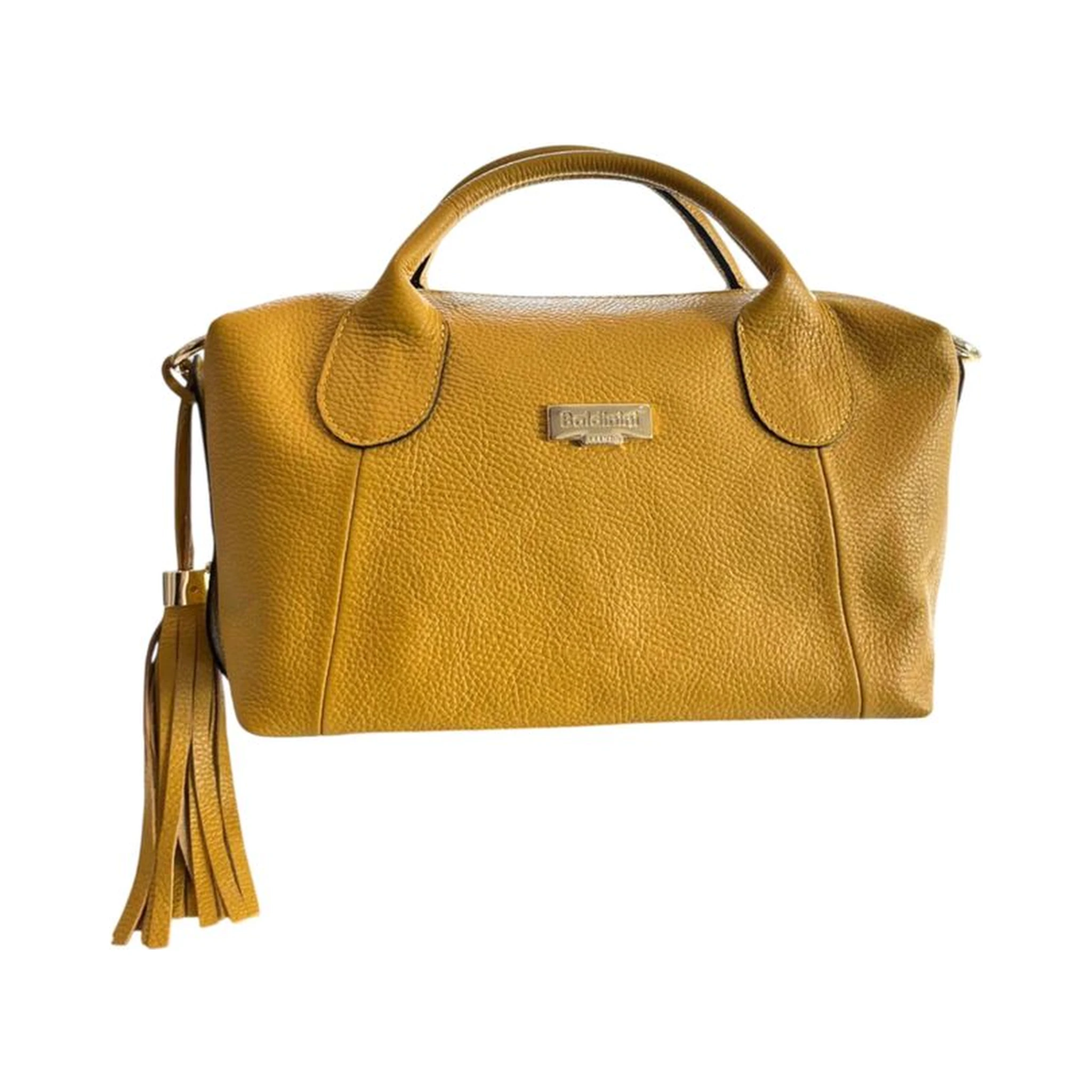 Bicolor Cowhide Shoulder Bag