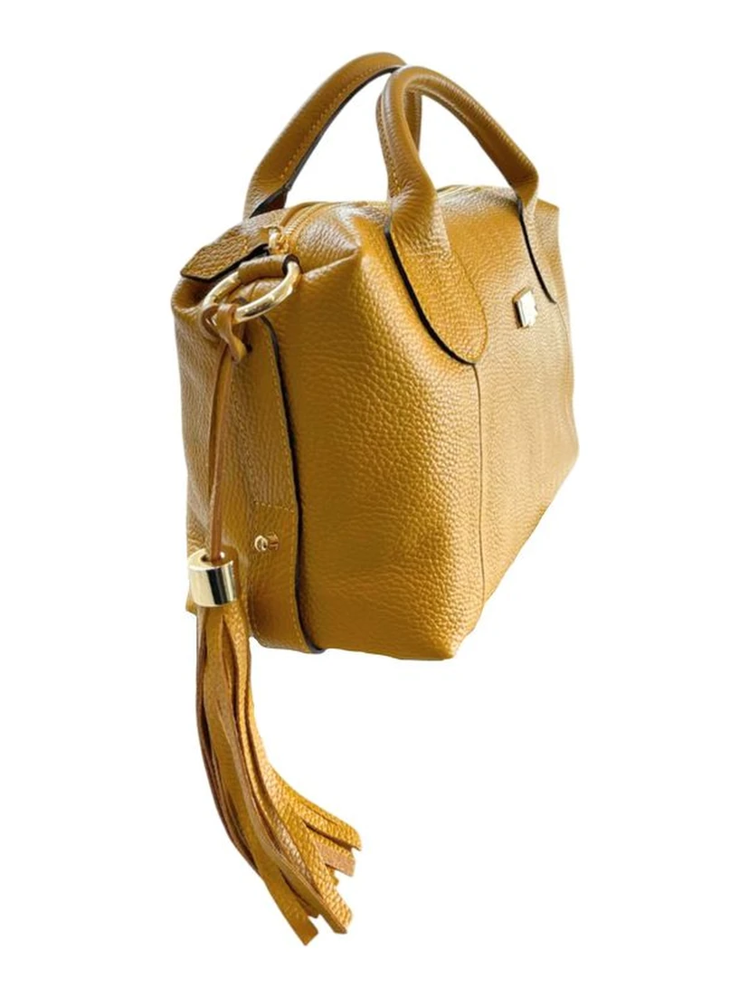 Bicolor Cowhide Shoulder Bag