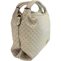 Beige Cowhide Shoulder Bag