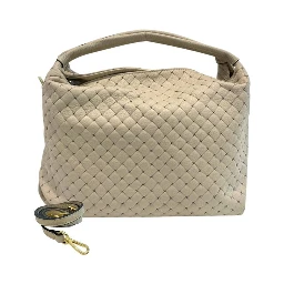 Beige Cowhide Shoulder Bag