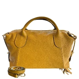 Bicolor Cowhide Shoulder Bag