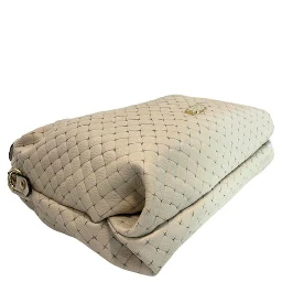 Beige Cowhide Shoulder Bag