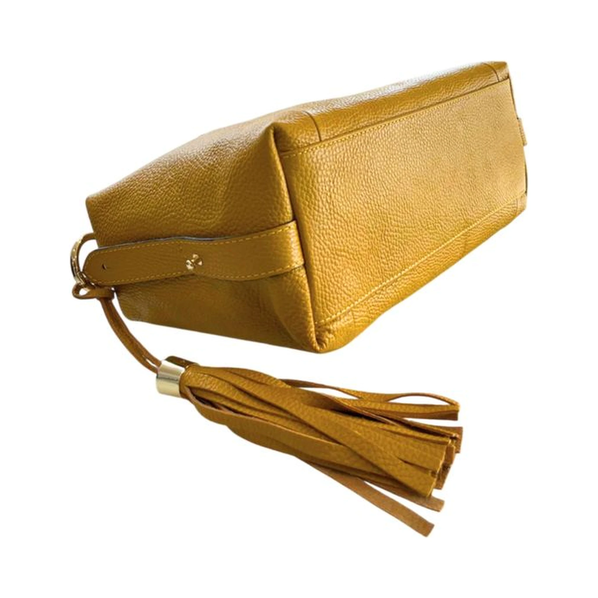 Bicolor Cowhide Shoulder Bag