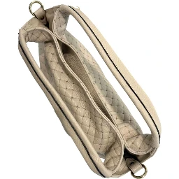 Beige Cowhide Shoulder Bag