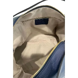 Blue Cowhide Clutch Bag