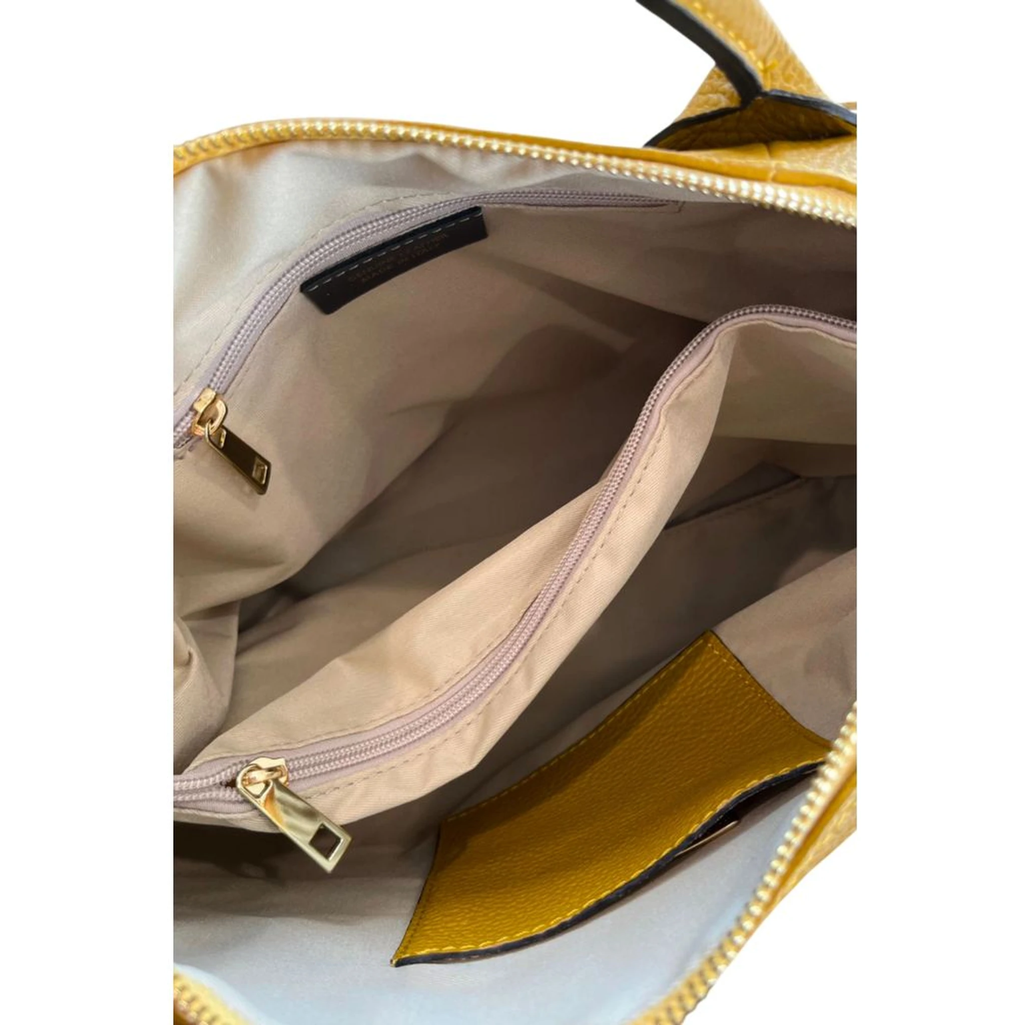 Bicolor Cowhide Shoulder Bag