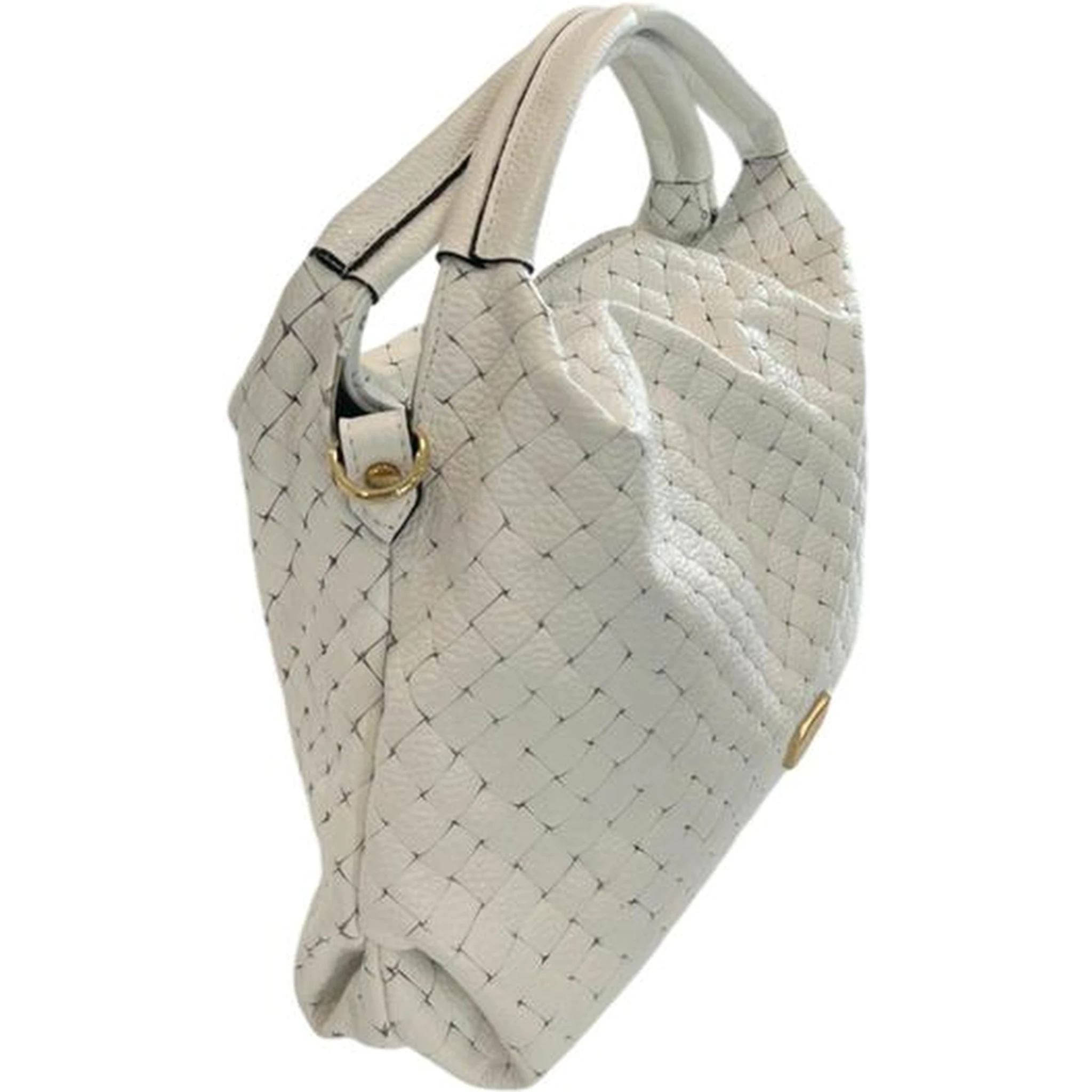 White Cowhide Shoulder Bag