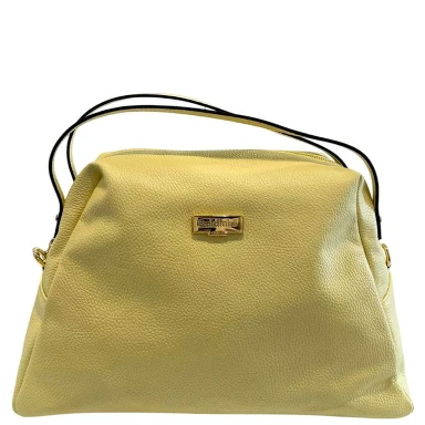 Bicolor Cowhide Clutch Bag