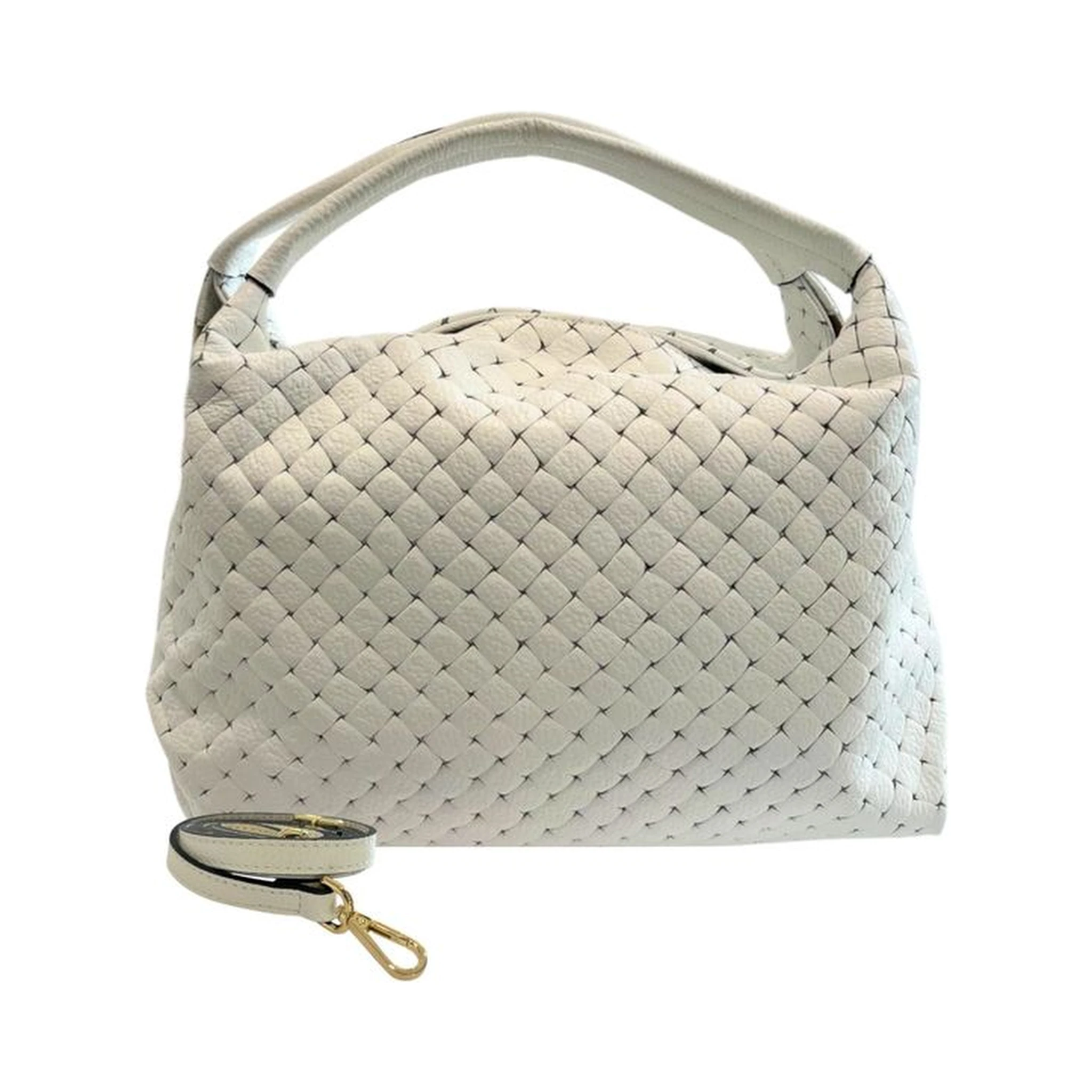 White Cowhide Shoulder Bag