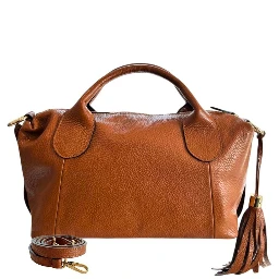 Brown Cowhide Shoulder Bag