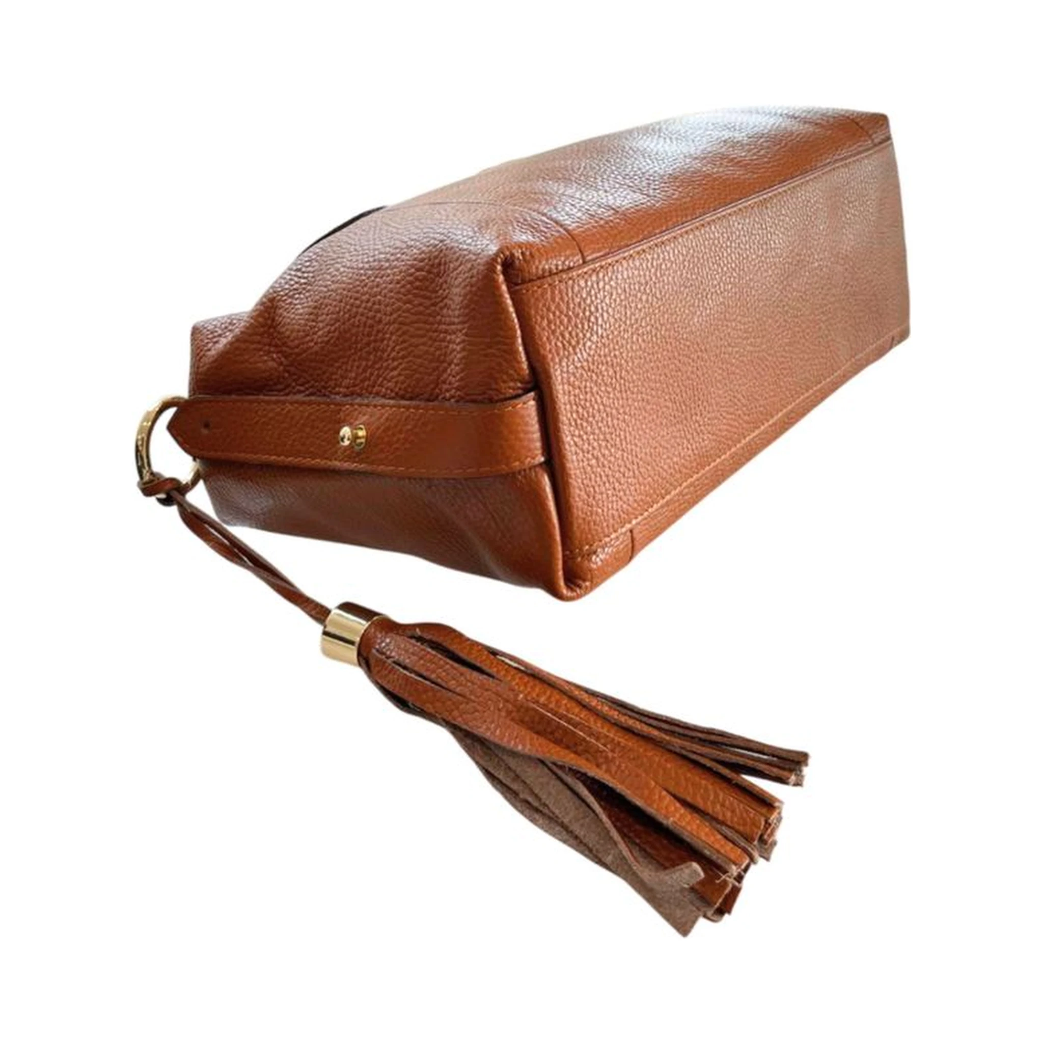 Brown Cowhide Shoulder Bag
