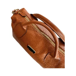 Brown Cowhide Shoulder Bag