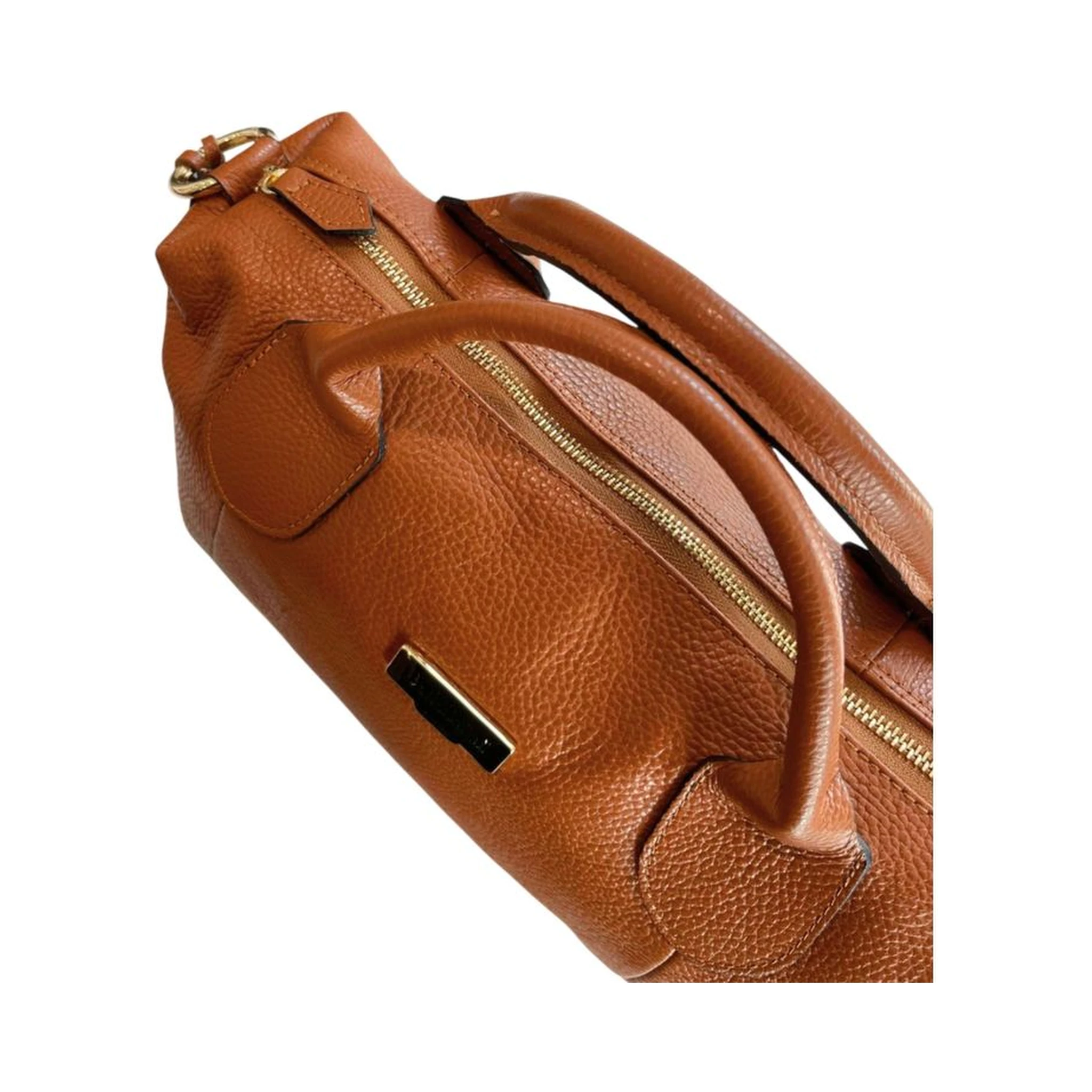 Brown Cowhide Shoulder Bag