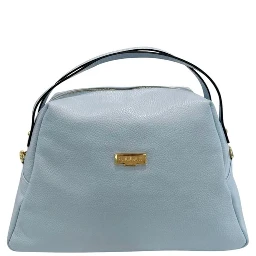 Blue Cowhide Clutch Bag