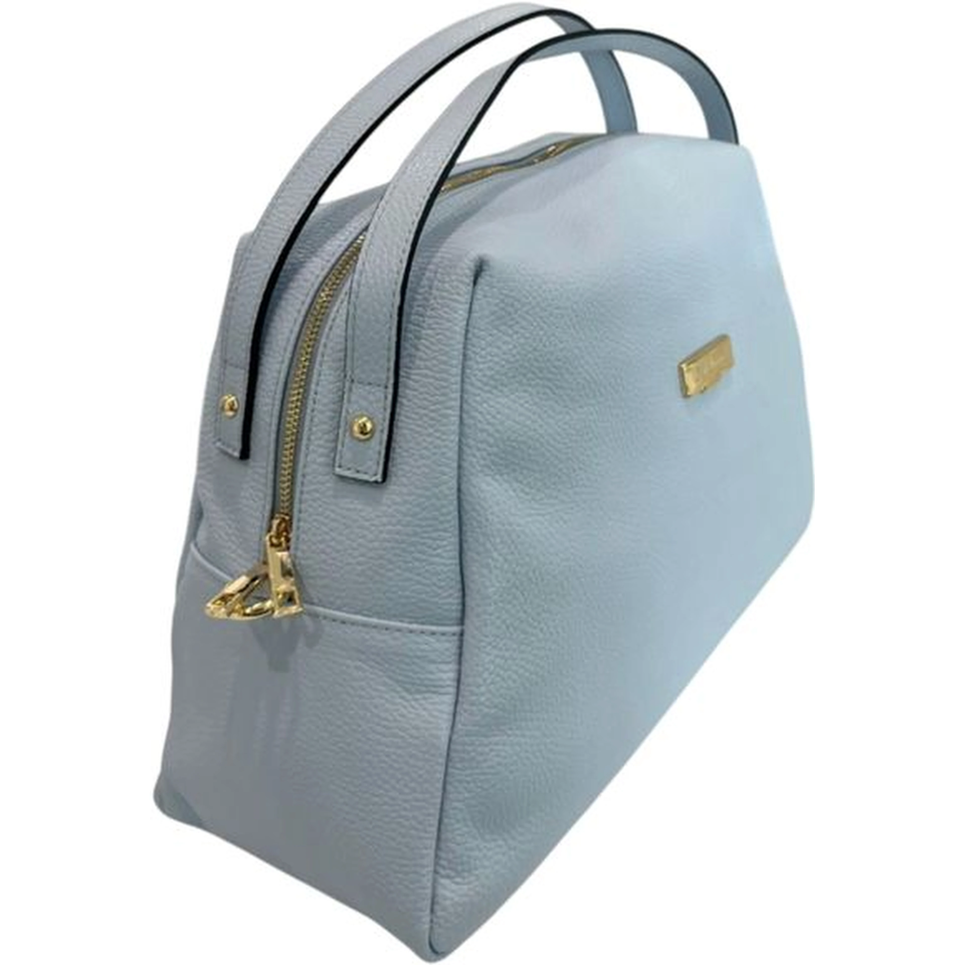 Blue Cowhide Clutch Bag
