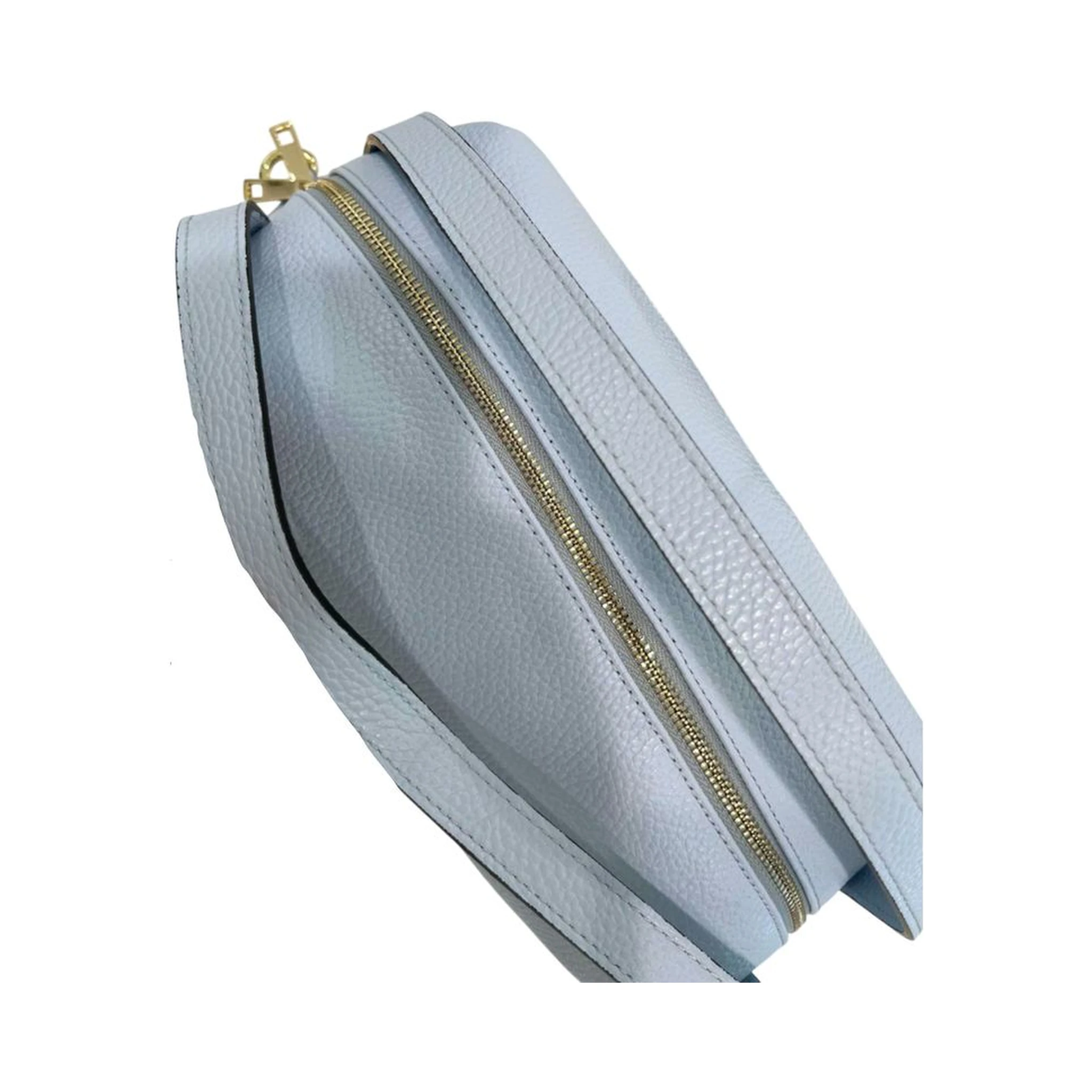 Blue Cowhide Clutch Bag